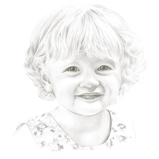 Pencil portrait of Charlotte